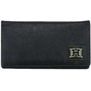  Hawaii Warriors Executive Black Leather Checkbook Cover 