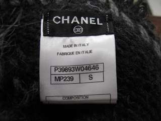 Fabulous Chanel Gray/Black Alpaca/Cashmere Hat/ Neck Collar Scarf 