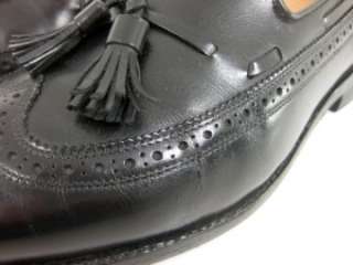 Allen Edmonds MANCHESTER Black Wingtip Dress Shoes Tassel Loafers 9.5 