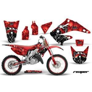   Racing Honda Cr250 Mx Dirt Bike Graphic Kit   1995 2008 Reaper Red