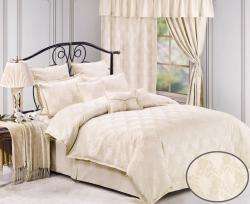Petal Vine 7 piece King Jacquard Comforter Set  