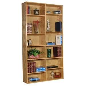 Heirloom 85.5 H Double Bookcase in Oak Veneer