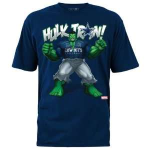  Dallas Cowboys Youth Navy Marvel Comics Hulk Practice T 