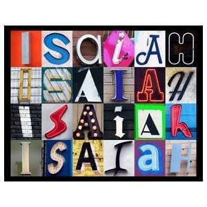  ISAIAH Personalized Name Poster Using Sign Letters 