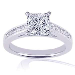  1.70 Ct Princess Cut Diamond Engagement Ring CUT 