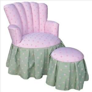   Child Princess Chair in Bubble Gum Pink / Green Furniture & Decor