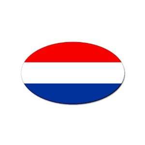 Netherlands Flag oval sticker