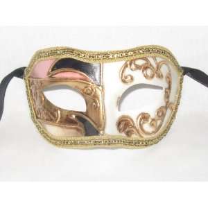  Pink Colombina Beethoven Venetian Mask