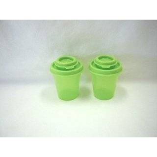   Tupperware Personal Salt and Pepper Shakers in Green 