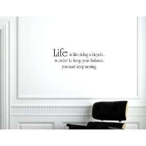  Life is like riding a bicycleVinyl wall quotes 