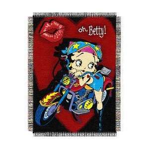  Betty Boop Biker Betty 48x60 Acrylic Triple Woven 
