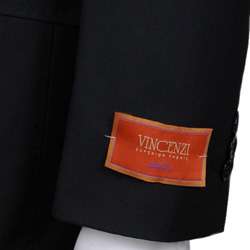 Vincenzi Mens Black 3 piece Suit  