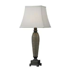  HGTV HGTV127 GLAZED W/ PAINTED PEWTER ACCENTS TABLE LAMP 