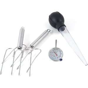   TruTemp Meat Thermometer, Lifters and Baster Set