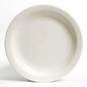Narrow Rim American White (Ivory/Eggshell) China Plate 24/CS 