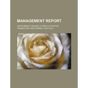  Management report improvements needed in IRSs accounting 