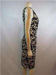 New Womens Authentic Ralph Lauren Animal Print Jersey Ruched Dress 