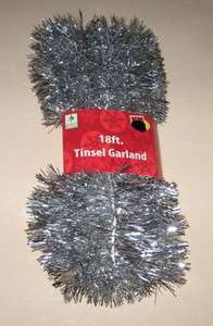   SILVER TINSEL GARLAND CHRISTMAS TREE TRIM XMAS DECORATION 50  
