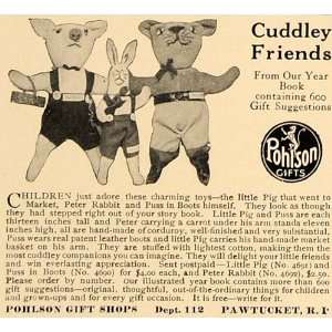  1923 Ad Pohlson Gift Shops Pawtucket Rhode Island Toys 