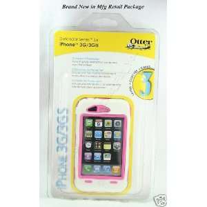  OtterBox Defender iPhone Case 3G S 3GS White On Pink Cell 