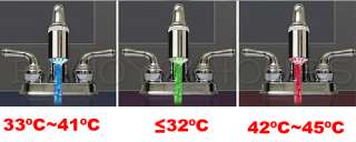 Water Faucet Color Change LED Light Temperature Sensor  