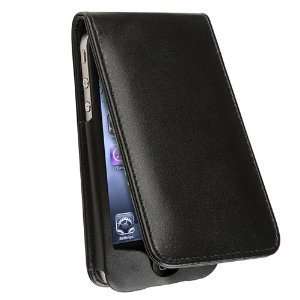  Vertical Leather Flip Case for iPhone 4   Black Cell 