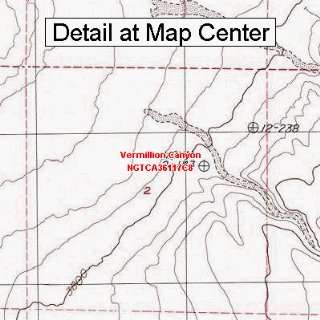 USGS Topographic Quadrangle Map   Vermillion Canyon, California 