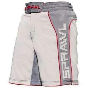  SPRAWL Fusion 2 Stretch Shorts   Gray/Charcoal/Red   size 