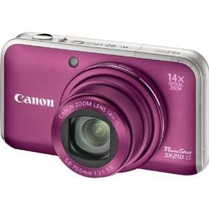 Purple Powershot SX210IS 14.1MP Digital Camera With 14x Optical Zoom 