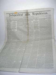 1869 MONTROSE SCRANTON WILKES BARRE PA NEWSPAPER  