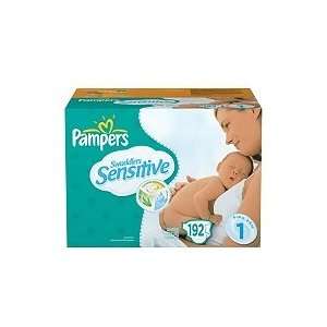  Pampers Swaddlers Sensitive, Size 1 (8 14 Lbs.), 192 Ct 