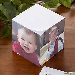  Personalized Photo Note Pad Cube   4 Photos Office 