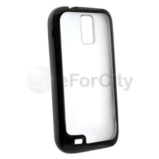   skin case for samsung galaxy s ii t mobile t989 clear with black trim