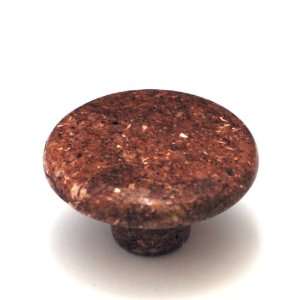 Cal Crystal RN 1 RED Red Marble 1 1/2 Colored Stone Mushroom Knob 