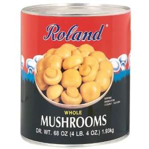 Roland Whole Mushrooms, Large, 68 Ounce Can  Grocery 