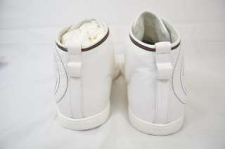 GUCCI LACE UP SNEAKERS SIGNATURE WHITE HIGH TOP us sz 13.5 $495 (GG233 