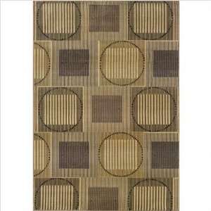  Serenity Square / Circle Beige Contemporary Rug Size 10 