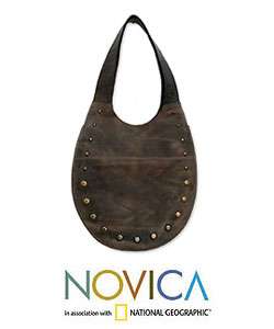   Weathered in Wild Brown Leather Shoulder Bag (Mexico)  