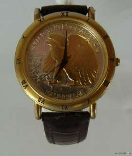 Vintage Waltham Half Dollar Mens Wristwatch Eagle  