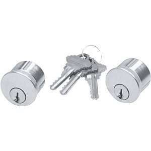 CRL Aluminum AMR Series Double Keyed Cylinders for Center Housed Lever 