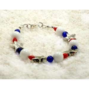  Patriot Red White and Blue Bracelet 