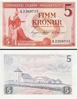 Iceland   5 Kronur 1957 UNC  