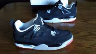 AIR JORDAN 4 IV RETRO NEW WITH BOX size 13 BLACK WHITE RED LOTS OF 