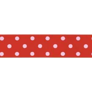  Polka Dot Ribbon GG 1 1/2 9 Feet Red
