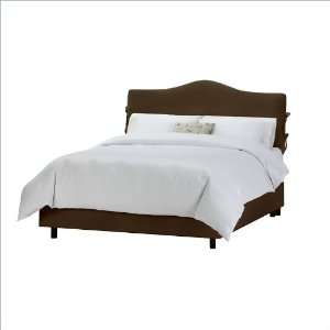   Chocolate Slipcover Upholstered Fabric Bed 