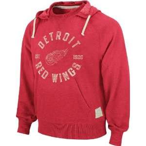  Reebok Detroit Red Wings Crew Hooded Sweatshirt Sports 