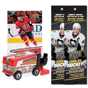 NHL Mini Zamboni w/ Trading Card & 2 08 09 1 Fat Packs Ottawa Senators 