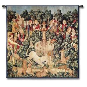  Fine Art Tapestry Unicorn Dips His Horn Rectangle 0.35 x 0 