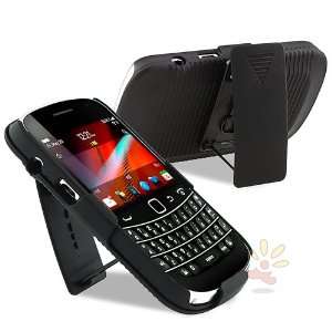  For Blackberry 9900/9930 Swivel Holster w/ Stand , Black 