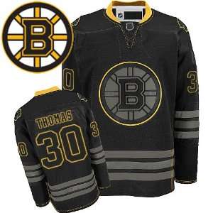 Boston Bruins Black Ice Jersey Tim Thomas Hockey Jersey(All are Sewn 
